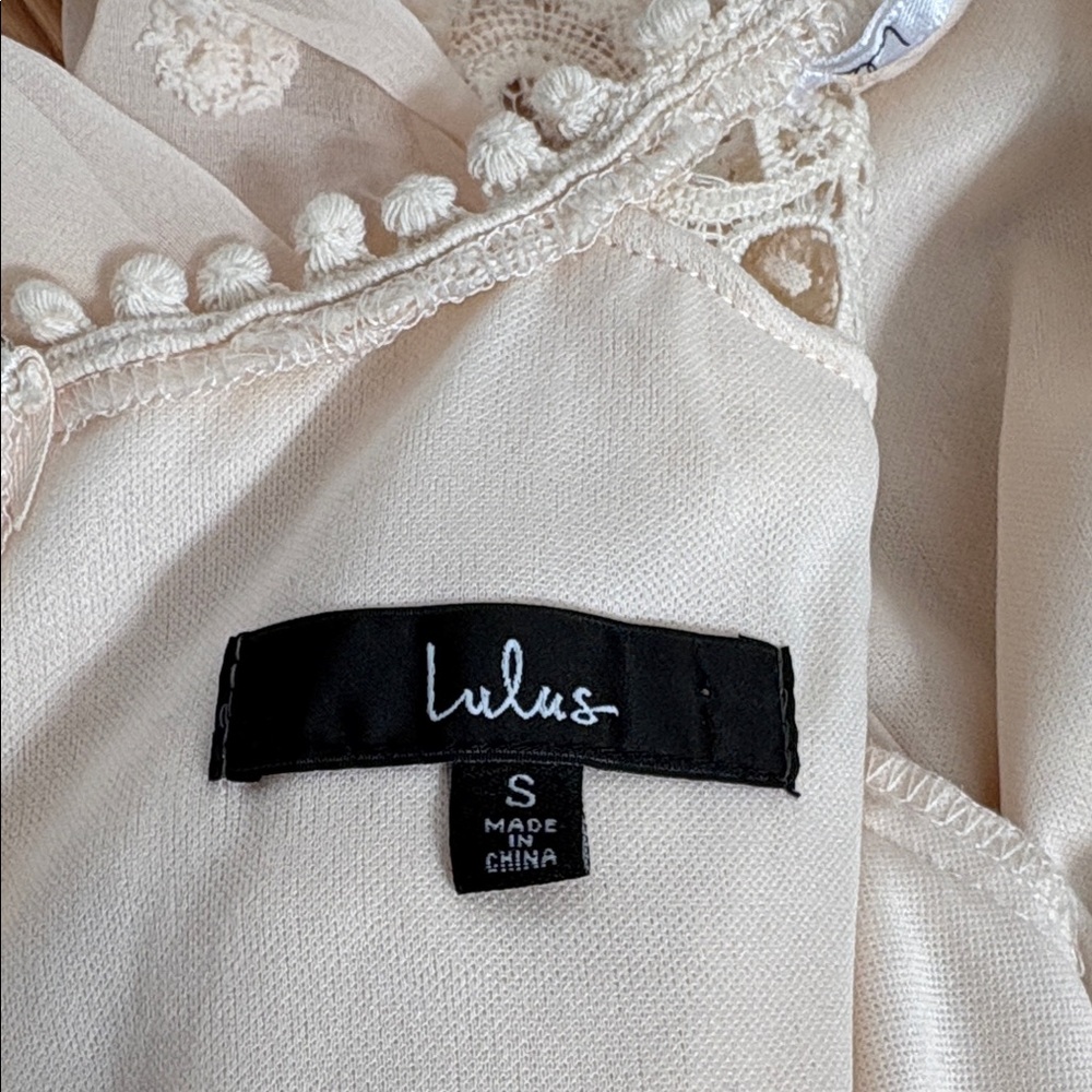 Lulu's Ivory Lace Long-Sleeve Mini Dress - Picture 6 of 6